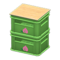 Stacked Bottle Crates (Green - Peach) NH Icon.png