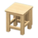 Box-shaped seat's Light wood variant