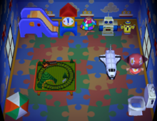 Roald's house interior in Animal Crossing