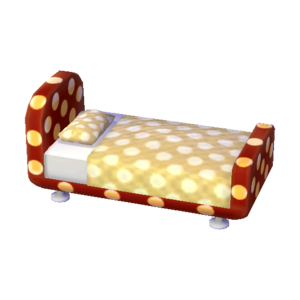 Polka-Dot Bed (Cola Brown - Caramel Beige) NL Model.png