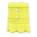 Buttoned Lace Skirt (Yellow) NH Storage Icon.png