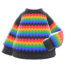 Rainbow Sweater (Black) NH Icon.png