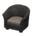 Rattan armchair's Black variant