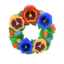 Snazzy Pansy Wreath