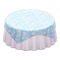 Large Covered Round Table (Light Blue - Plain White) NH Icon.png