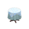 Small Covered Round Table (Light Blue - Plain Pearl Blue) NH Icon.png