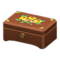 Wooden Music Box (Dark Wood - Yellow Flowers) NH Icon.png