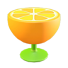 orange end table
