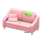 Sloppy Sofa (Pink - Light Green) NH Icon.png