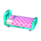 Polka-Dot Bed (Emerald - Peach Pink) NL Model.png