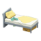 Sloppy Bed (Gray - Yellow) NH Icon.png