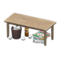 Sloppy Table (Ash Brown - Gardening) NH Icon.png