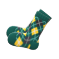 Argyle Crew Socks (Green) NH Icon.png