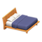 Artful Bed (Orange Wood - Dark Blue) NH Icon.png