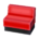 Box sofa's Red variant