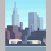 The Cityscape photo pattern for the framed photo.