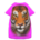 Tiger-face tee dress's Pink variant