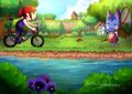 Fanart - What if you could use bikes in Animal Crossing? by EarlyBirdWaker.jpg