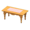Ranch Tea Table (Natural - Pink Gingham) NH Icon.png