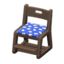 Writing Chair (Dark Brown - Blue)