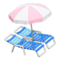 Beach Chairs with Parasol (Blue - Pink & White) NH Icon.png