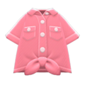 Front-Tie Button-Down Shirt (Pink) NH Icon.png