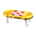 Polka-dot low table's gold nugget variant