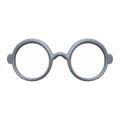 Rimmed Glasses (Gray) NH Icon.png