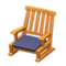 Artful Chair (Orange Wood - Dark Blue) NH Icon.png
