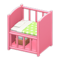 Baby Bed (Pink - Green) NH Icon.png