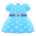 Belted dotted dress's Light blue variant