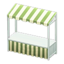 Stall (White - Green Stripes)