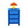 blue dresser