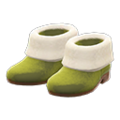 Faux-Fur Ankle Booties (Olive) NH Storage Icon.png