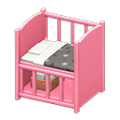 Baby Bed (Pink - Black) NH Icon.png