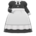 Full-length maid gown's Black variant