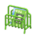 Tubular magazine rack's Green variant