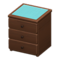 Simple Small Dresser (Brown - Light Blue) NH Icon.png