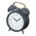 Old-fashioned alarm clock's Black variant