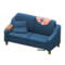 Sloppy Sofa (Navy Blue - Pink) NH Icon.png