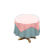 Small Covered Round Table (Pink - Plain Pearl Blue) NH Icon.png