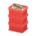 Stacked Fish Containers's Red variant