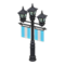 Street Lamp with Banners (Black - Blue) NH Icon.png