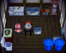 Gaston's house interior in Doubutsu no Mori