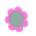 Flower Tabletop Mirror's Pink variant