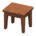 Wooden mini table's Dark wood variant