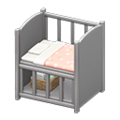 Baby Bed (Gray - Pink) NH Icon.png