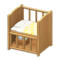 Baby Bed (Natural Wood - Yellow) NH Icon.png