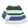 Colorful Striped Sweater (White, Blue & Green) NH Icon.png