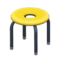 Donut Stool (Black - Yellow) NH Icon.png